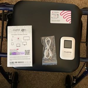 Ryoko Muama portable Internet. Very secure. It’s a portable wireless router.